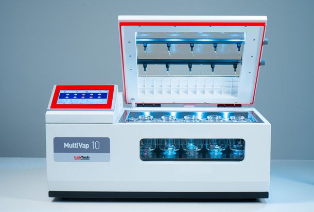MultiVap 10, solvent evaporator and nitrogen evaporator
